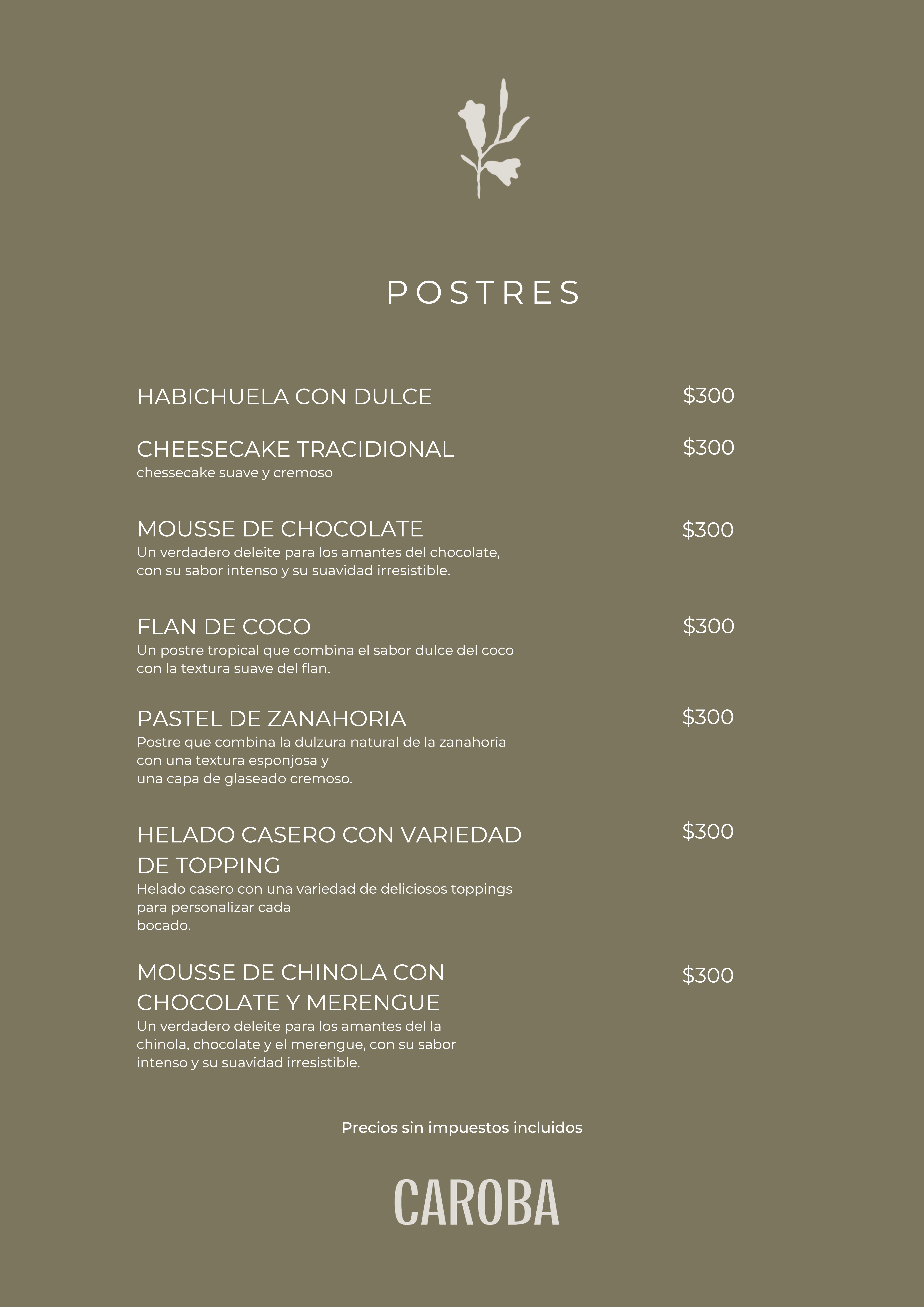 Desserts